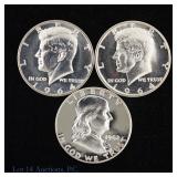 1962 & 1964 US 90%-Silver Half Dollars, 3