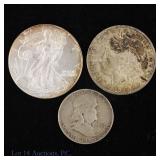 Various US Silver Coins (2.1 Ozt), 3