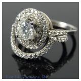 14k W Gold Diamond Ring Set w/ ID