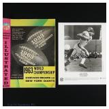 1963 NFL Championship Prog & Sayers Auto Photo