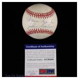 Warren Spahn / Johnny Sain Signed Baseball PSA