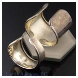 Sterling Silver Cuff Bracelets, 3ozt.t.w.  (2)