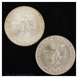 1968 Mexico Silver Olympic 25 Pesos (*CH BU) -2