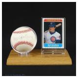 Ryne Sandberg Signed Baseball Display JSA AHLOA