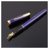 Parker Sonnet Blue Lacquered Fountain Pen 18K Nib