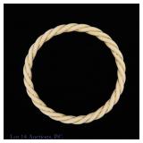 Twisted Bangle Bracelet 14K YG Over Bone Or Resin