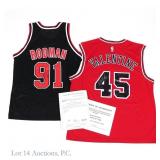 Dennis Rodman & Denzel Valentine Signed Jerseys