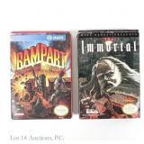 Nintendo NES Rampart & The Immortal Games In Boxes