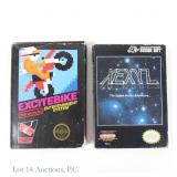 Nintendo NES Xexyz & Excitebike Games In Boxes