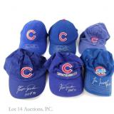 Cubs Signed Baseball Caps (6)