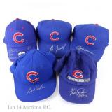 5 Chicago Cubs Signed Baseball Caps