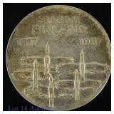1967 Finland 90%-Silver 50th Ann. 10 Markkaa