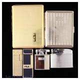 Cigarette Cases (2) & Lighters (4)
