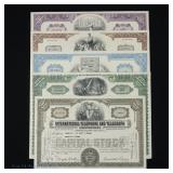 20th c. American Companies Stock Certificates (5)