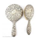 Sterling Silver Hairbrush & Mirror Set