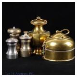 Paan Box, Holy Water Dispenser, S&P, Brass, Silver