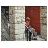 "Boy on Front Steps" by Herbert Davidson