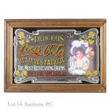 Coca Cola Relieves Fatigue Framed Mirrored Sign