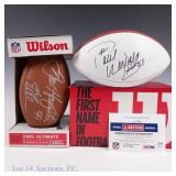Paul Warfield & Dan Hampton Signed Footballs