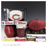 4 Footballs Signed By Chicago Bears