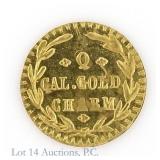 1883-Q Miner With Pick Rd Qtr Gold Charm