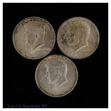 1964-D US 40%-Silver Kennedy 50c (3)