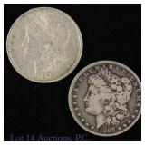 1878 (P) & 1898-O USA Silver Morgan $1s (2)