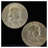 1952-D US Silver Franklin Half Dollars (*CH BU), 2