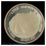 1988 US 99.9% Silver NTA Bobcat 1 Ozt. Round