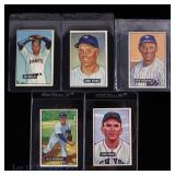 1951 Bowman Baseball Cards (5)
