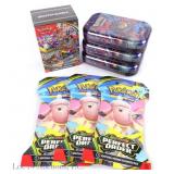 Pokemon Card Mini Tins (3), Packs (3), Bundle (1)