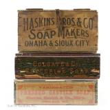 Antique Wooden Adv. Crates (Colgate & More)