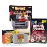 NES (2), SNES (3), Nintendo 64 (1) Games, Boxes
