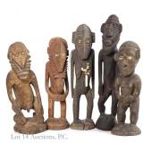 African Hand Carved Wooden Ancestral Figures (5)