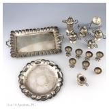 Two Sterling Silver Miniature Tea Sets