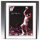 Dr. J Julius Erving Sigd 16" x 20" Photo (Steiner)