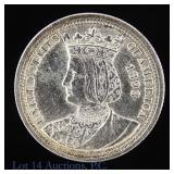 1893 US Silver Columbian Expo Isabella 25c (*BU)