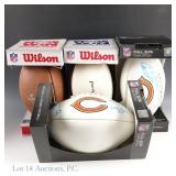 4 Footballs Signed By Chicago Bears Players