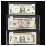 US Silver Cert. & Various Star Notes (AU - CU), 10