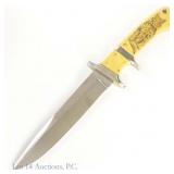 Ray Cover Sub-Hilt Fighter Knife Scrimshawed 1987