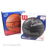 2 Signed Basketballs With Bill Wennington