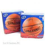 2 Signed Basketballs Unknown Players