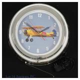 Boeing-Stearman Model 75 Neon Wall Clock