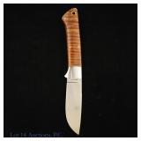 Ray Cover Drop Point Hunter Knife Wood Grip