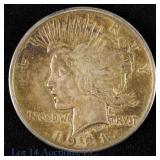 1921 (P) US Silver Peace Dollar (*AU Toned)