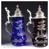 German Ludwigsthal Cut To Clear Beer Steins (2)