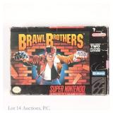 Super Nintendo SNES Brawl Brothers Game In Box