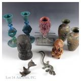 Various Small Antiques, Decor, & Art