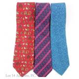 Silk Neckties Hermes, Ferragamo & Puccini