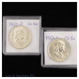 1952 & 1959d US Silver Franklin 50c (*CH BU), 2
